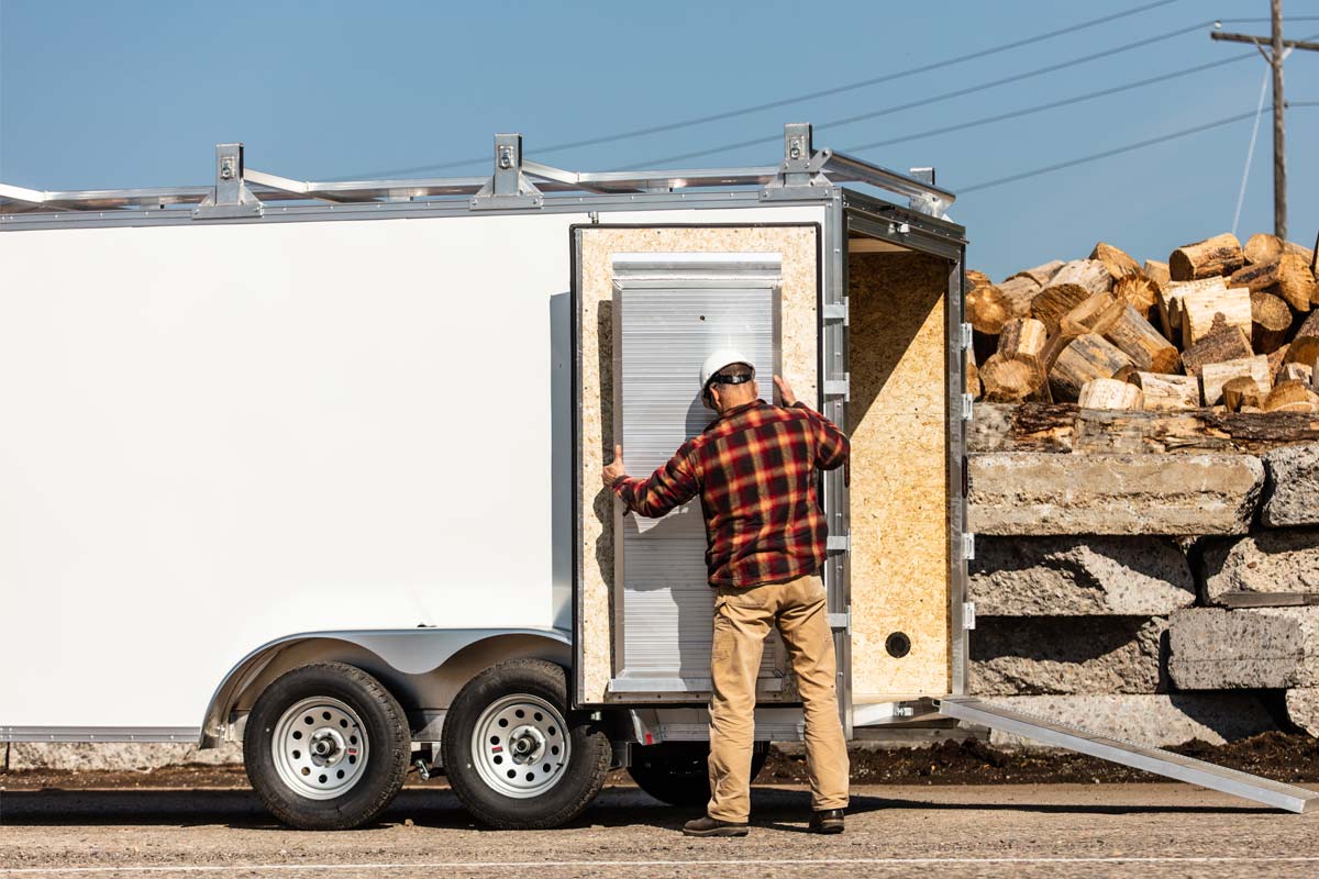 Contractor Hanging Ramps On Side Door