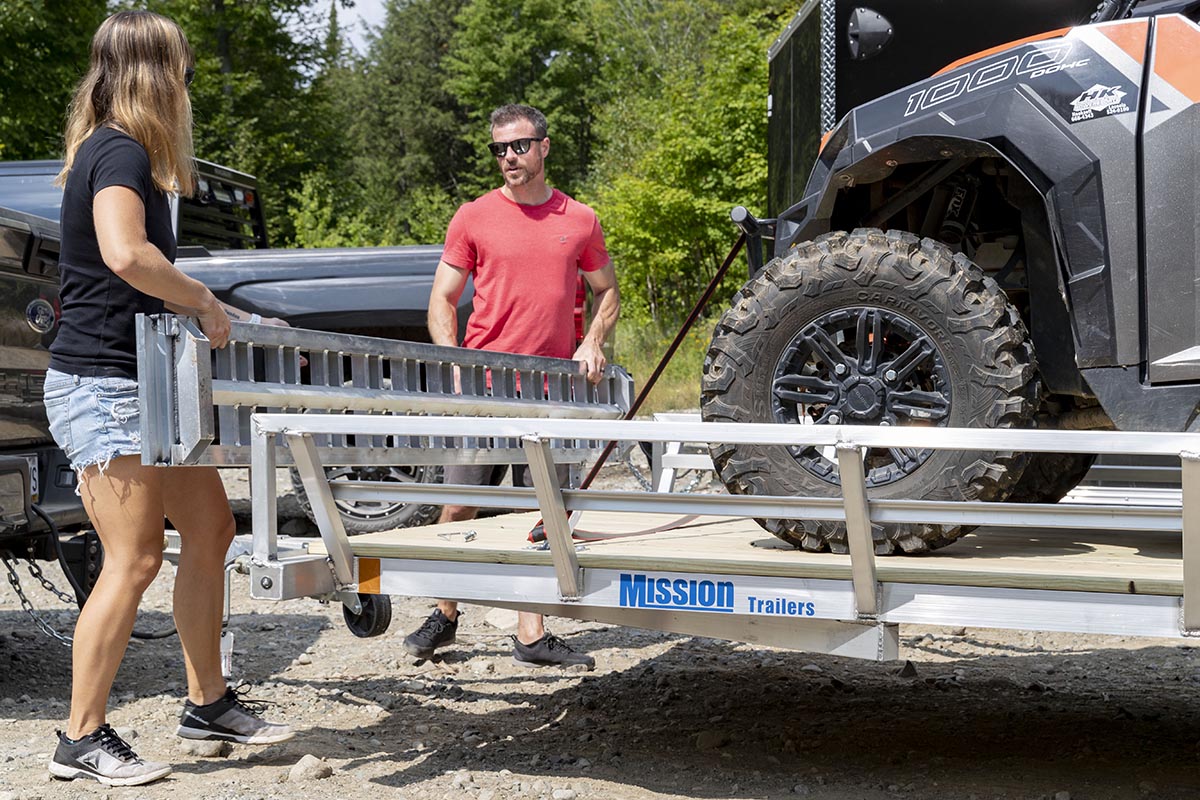 Open ATV Trailer With Ramps
