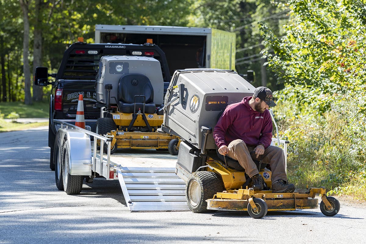 Wood Deck Open Landscape Trailer